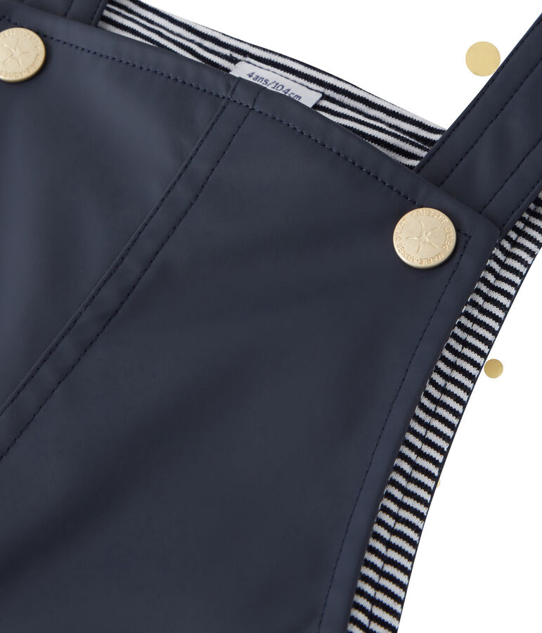 Combinaison b&eacute;b&eacute; en cir&eacute; imperm&eacute;able Petit bateau x Marie-Agn&egrave;s Gillot bleu SMOKING