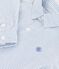 Chemise enfant en coton &agrave; rayures bleu/bleu