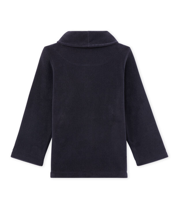 Cardigan gar&ccedil;on en polaire bleu
