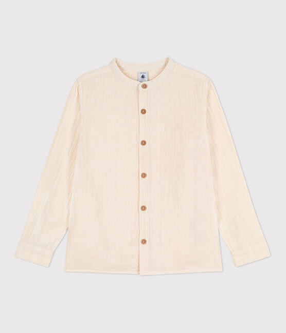 Chemise en gaze de coton enfant garçon écru AVALANCHE