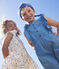 Combinaison enfant fille bleu DENIM CLAIR