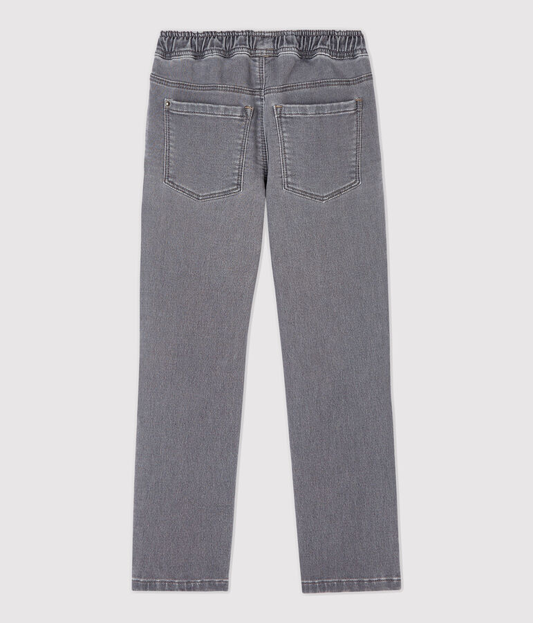 Pantalon regular en denim enfant gar&ccedil;on gris GRIS