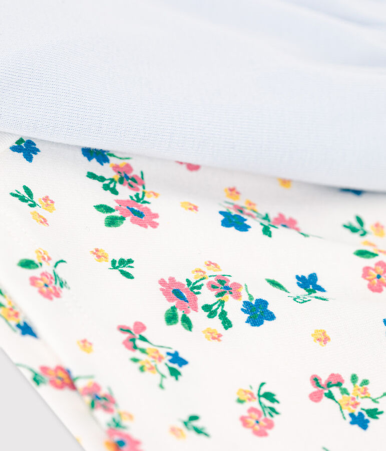 Lot de 2 shorties imprim&eacute; fleuri petite fille en coton biologique multicouleur