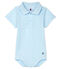 Body col polo imprimé bébé garçon bleu FRAICHEUR/blanc MARSHMALLOW