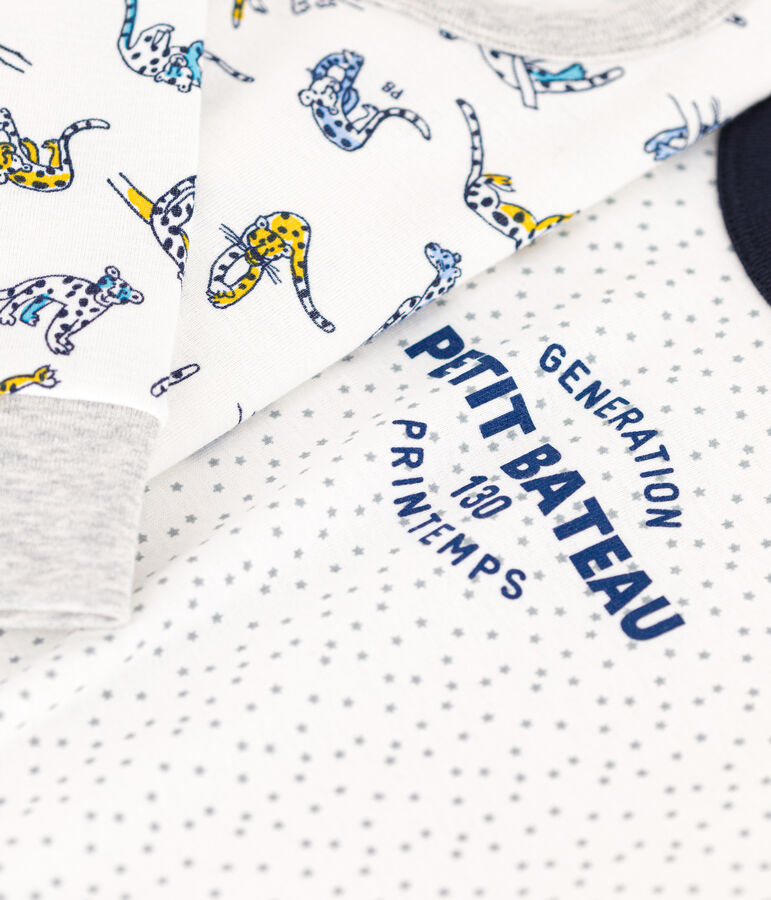 Lot de 2 pyjamas &eacute;toile et f&eacute;lin en coton enfant multicouleur