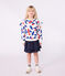 Sweatshirt enfant en coton imprim&eacute; &eacute;cru/multicouleur