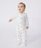 Pyjama bébé en coton grenouilles blanc MARSHMALLOW/blanc MULTICO