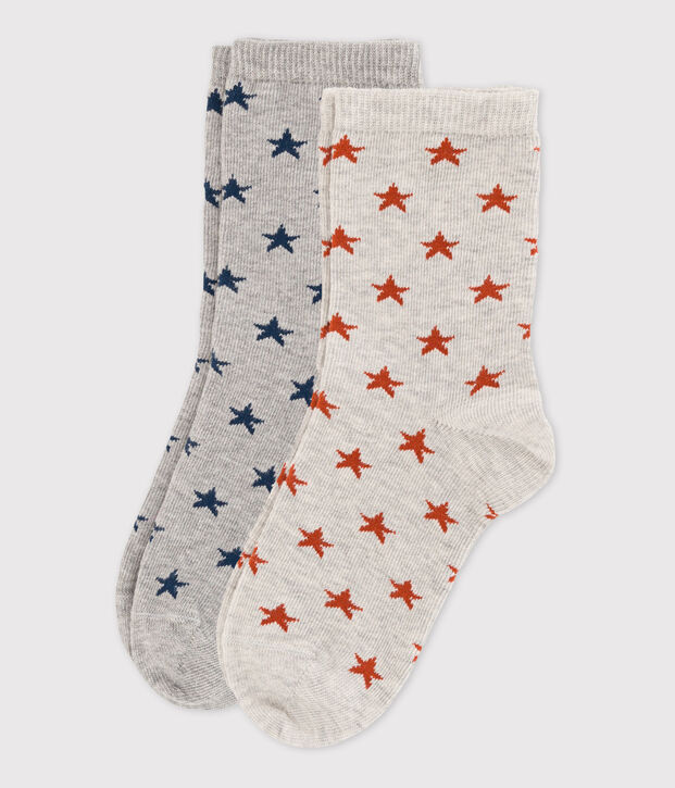 Lot de 2 paires de chaussettes enfant gar&ccedil;on-fille multicouleur