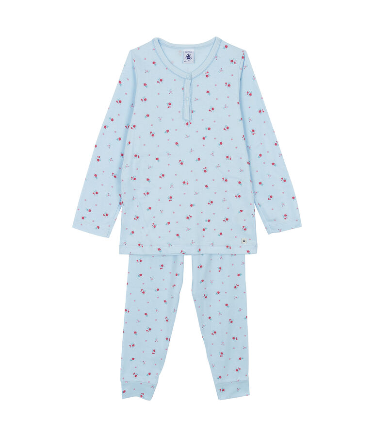 Pyjama fille bleu FRAICHEUR/blanc MULTICO