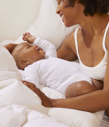 Lot de 2 bodies blancs manches longues bébé
