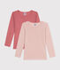 Lot de 2 tee-shirts uni en coton ajouré enfant