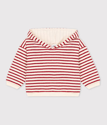 PETIT BATEAU - Sweatshirt à capuche bébé en bouclette éponge