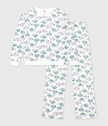 Pyjama femme en coton imprimé Paris