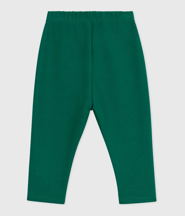 Pantalon b&eacute;b&eacute; en coton uni vert EVERGREEN
