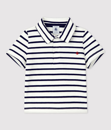 PETIT BATEAU - Polo manches courtes rayé marinière en jersey bébé