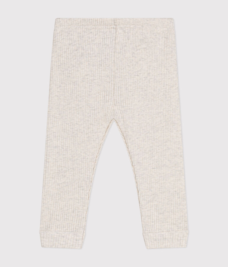 Legging en coton b&eacute;b&eacute; beige MONTELIMAR CHINE