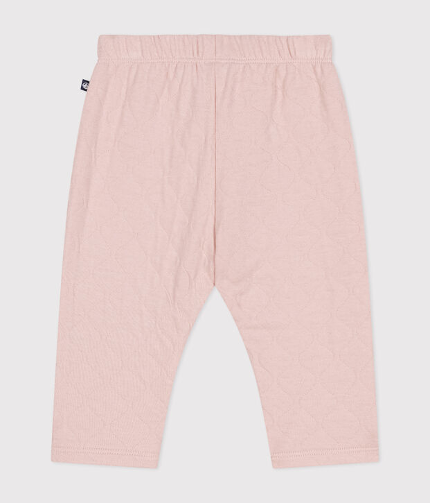 Pantalon en tubique matelass&eacute; b&eacute;b&eacute; rose