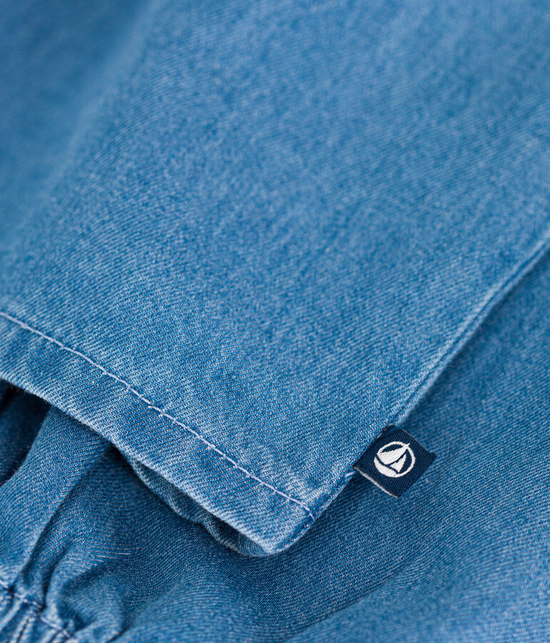 Blouse manches longues en denim enfant fille bleu DENIM CLAIR