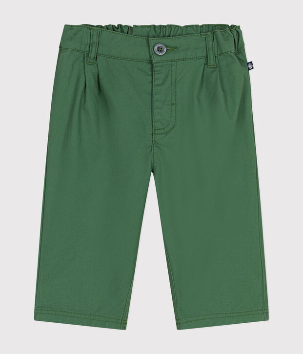 Pantalon en serge b&eacute;b&eacute; vert