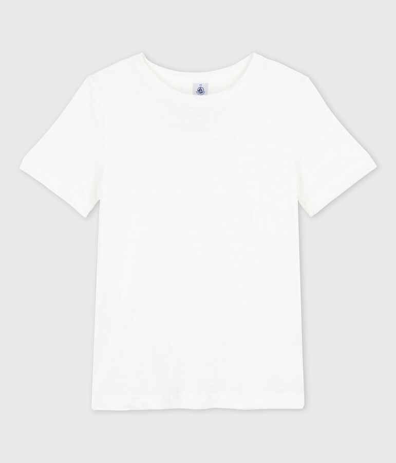 Tee-shirt L'ICONIQUE en lin Femme blanc