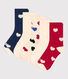 Lot de 5 paires de chaussettes coeurs enfant garçon-fille
