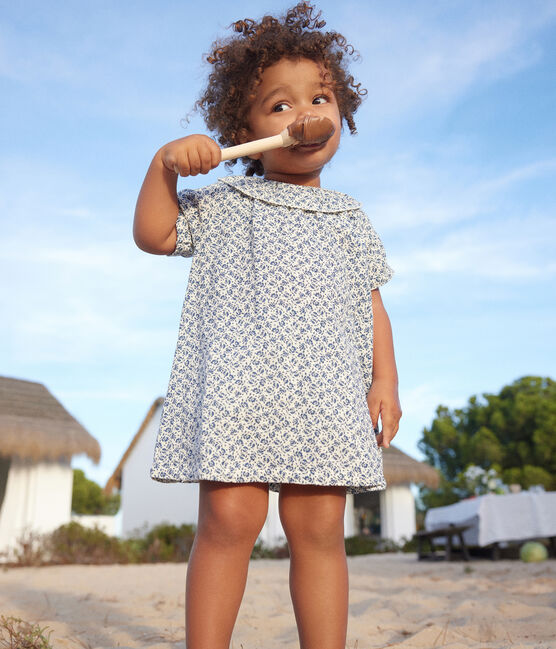 Robe manches courtes et bloomer en gaze de coton bébé AVALANCHE/ INCOGNITO