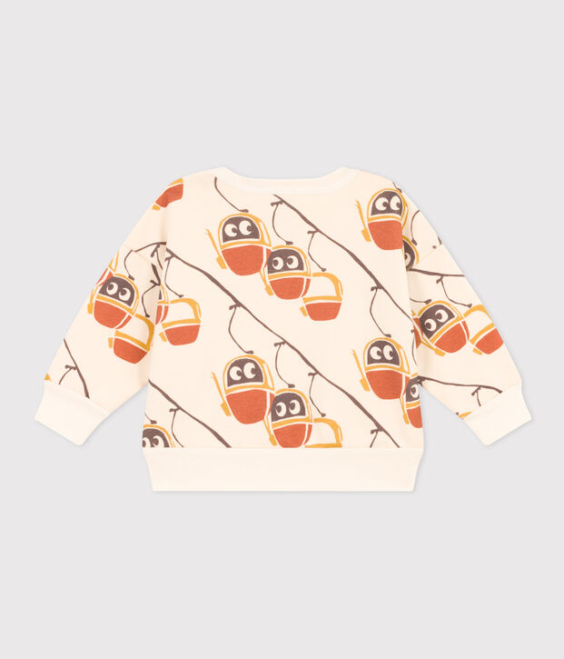 Sweatshirt en molleton imprim&eacute; b&eacute;b&eacute; &eacute;cru/multicouleur