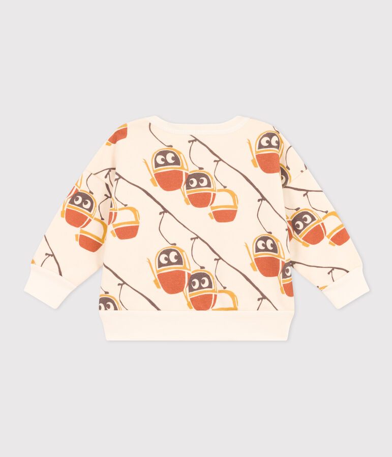 Sweatshirt en molleton imprim&eacute; b&eacute;b&eacute; blanc AVALANCHE/ MULTICO