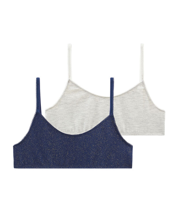 Duo de brassi&egrave;res petite fille multicouleur