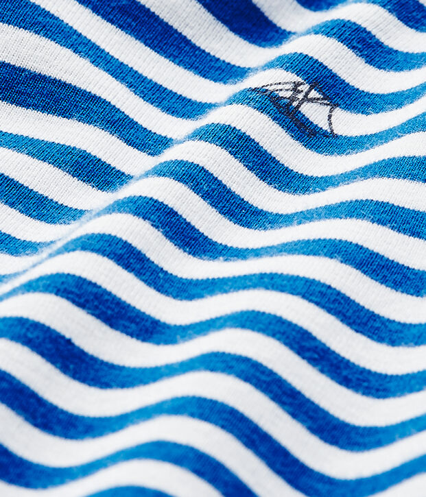 Dors bien b&eacute;b&eacute; gar&ccedil;on &agrave; rayures bleu/blanc
