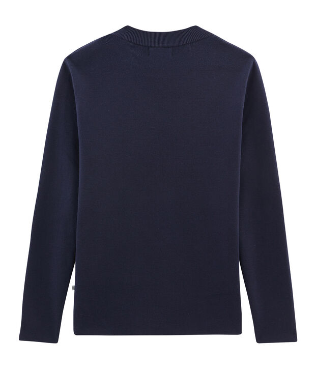 Pull marin homme uni bleu marine