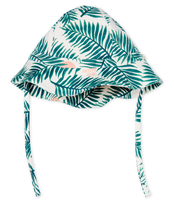 Chapeau bébé fille imprimé bleu BOCAL/blanc MULTICO
