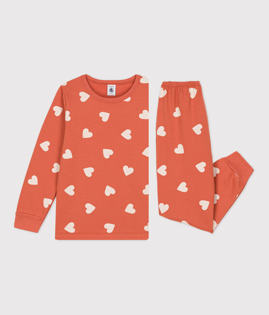Pyjama coeur en molleton enfant BRANDY/ AVALANCHE