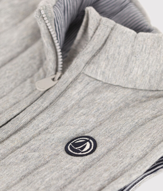 Gilet sans manche en tubique enfant fille/gar&ccedil;on gris