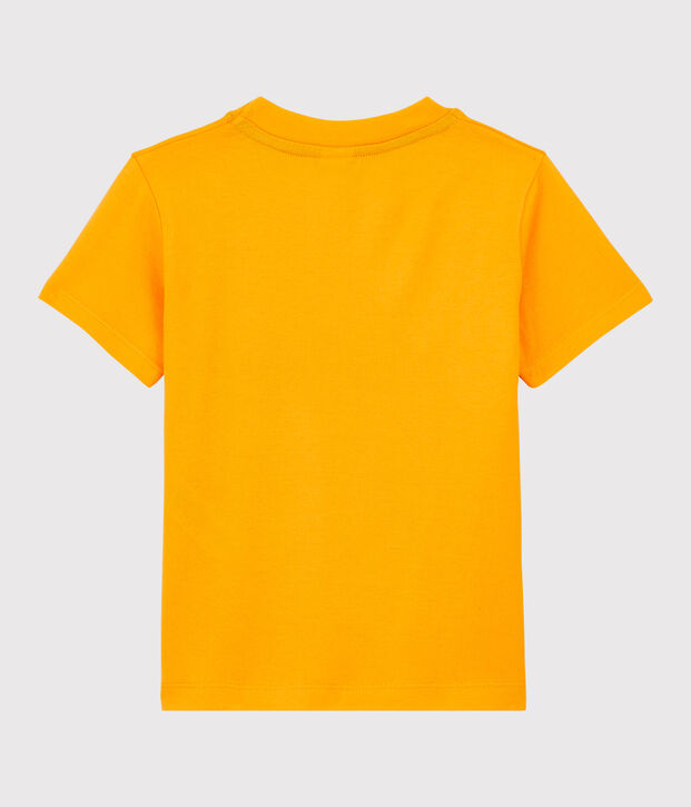 Tee-shirt manches courtes en jersey enfant gar&ccedil;on jaune