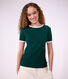 Tee-shirt femme en coton manches courtes uni