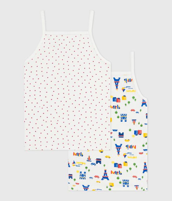 Lot de chemises à bretelles enfant en coton imprimé Paris variante 1