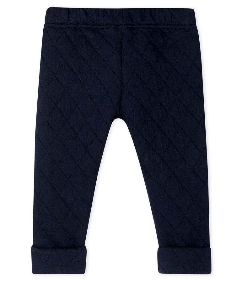 Pantalon b&eacute;b&eacute; gar&ccedil;on en tubique matelass&eacute; bleu