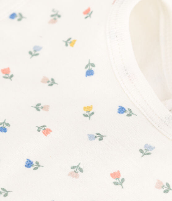 Bavoir imprimé en coton blanc MARSHMALLOW/ EDNA