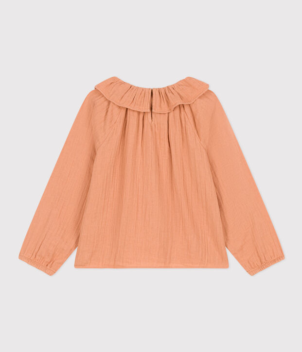 Blouse en gaze de coton enfant fille rose