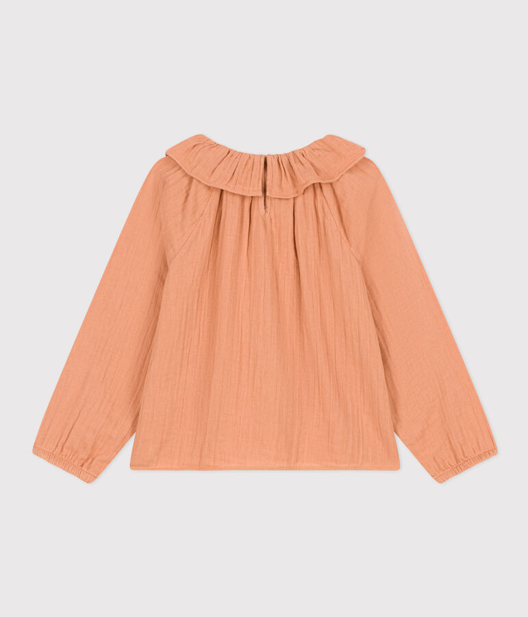 Blouse en gaze de coton enfant fille rose SIENNA