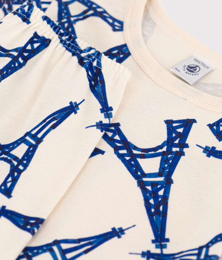 Pyjama Paris en coton enfant blanc AVALANCHE/ MULTICO