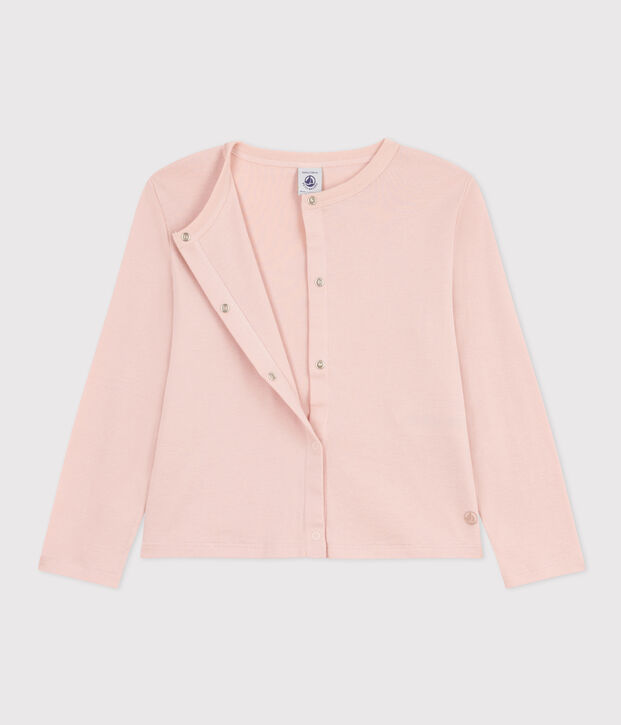 Cardigan en coton enfant fille rose
