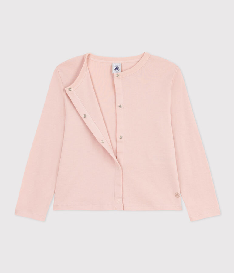 Cardigan en coton enfant fille rose