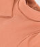 Body manches longues col roulé en coton bébé rose SIENNA