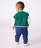 Teddy bébé en coton bi-colore vert EVERGREEN/ MILK