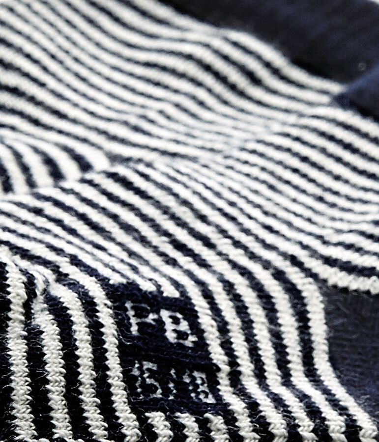 Chaussettes milleraies b&eacute;b&eacute; mixte bleu SMOKING/beige COQUILLE