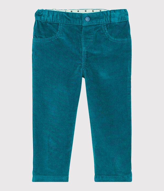 Pantalon en velours b&eacute;b&eacute;. bleu