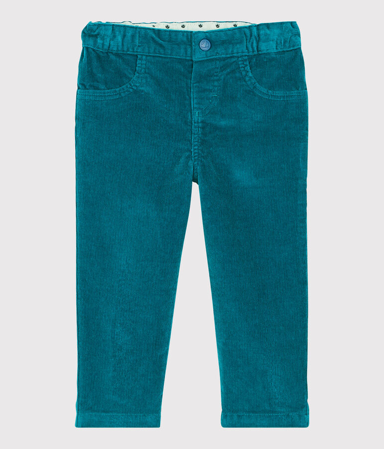 Pantalon en velours b&eacute;b&eacute;. bleu