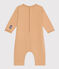 Combinaison longue en molleton bébé beige TOURONE